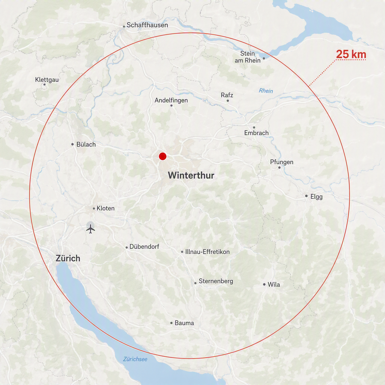 Anfahrt ab Winterthur